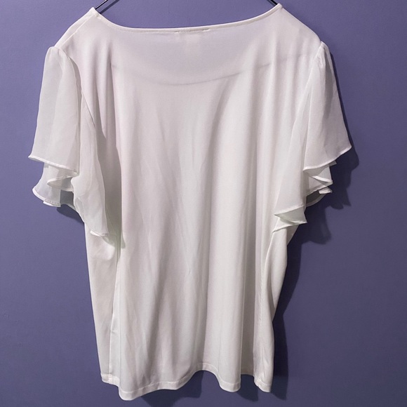 Calvin Klein white formal blouse - Picture 6 of 7